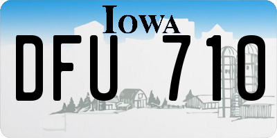 IA license plate DFU710