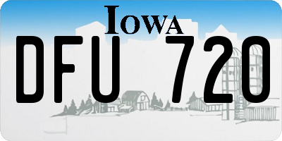 IA license plate DFU720