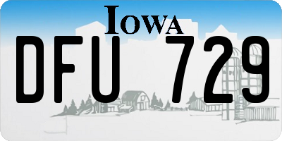 IA license plate DFU729