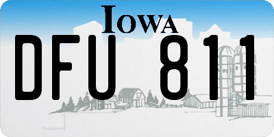 IA license plate DFU811