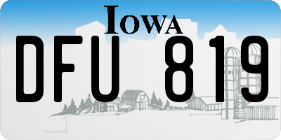 IA license plate DFU819