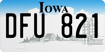 IA license plate DFU821