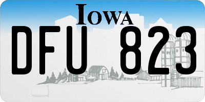 IA license plate DFU823