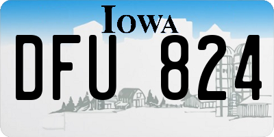 IA license plate DFU824