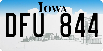 IA license plate DFU844