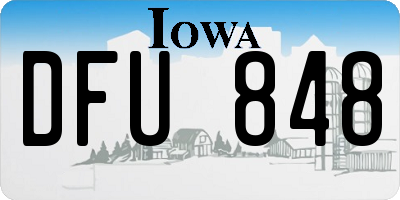 IA license plate DFU848