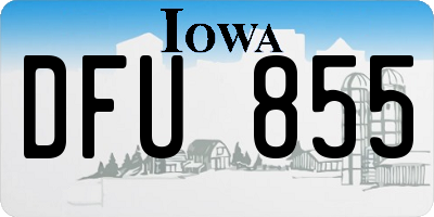 IA license plate DFU855
