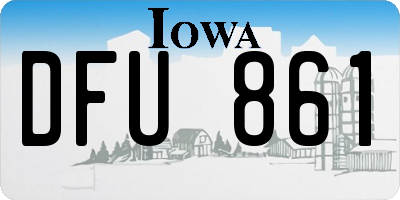 IA license plate DFU861