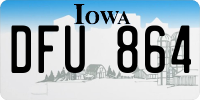 IA license plate DFU864
