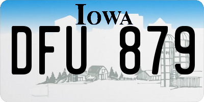 IA license plate DFU879