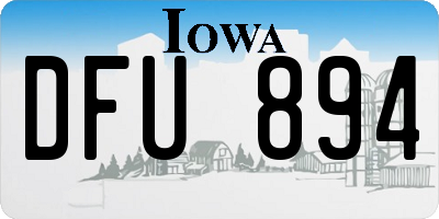 IA license plate DFU894