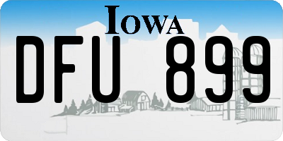IA license plate DFU899