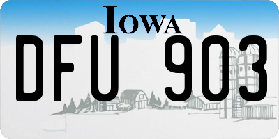 IA license plate DFU903