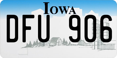 IA license plate DFU906