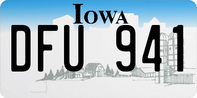 IA license plate DFU941