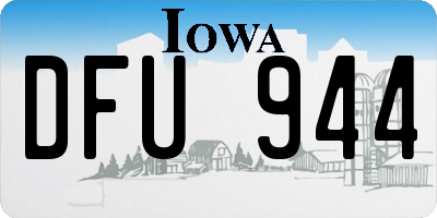 IA license plate DFU944