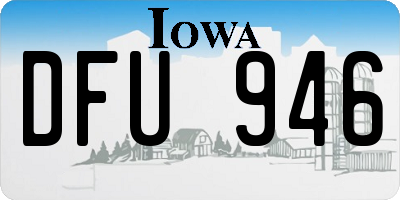 IA license plate DFU946