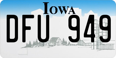 IA license plate DFU949