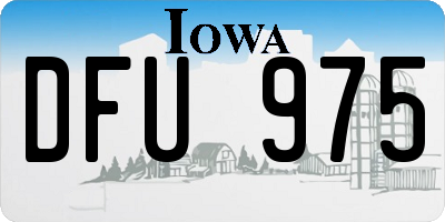 IA license plate DFU975