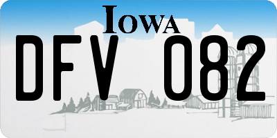 IA license plate DFV082