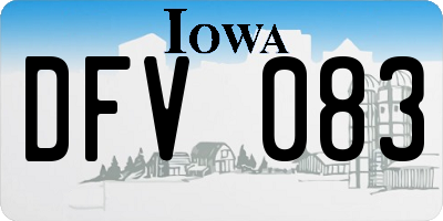 IA license plate DFV083