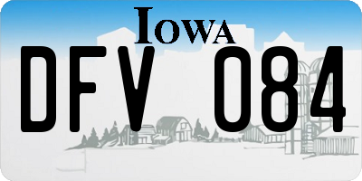 IA license plate DFV084