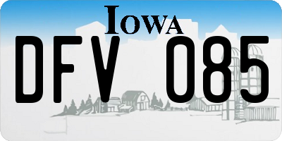 IA license plate DFV085