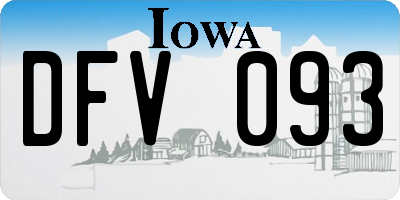 IA license plate DFV093