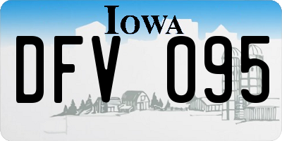 IA license plate DFV095