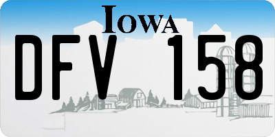IA license plate DFV158