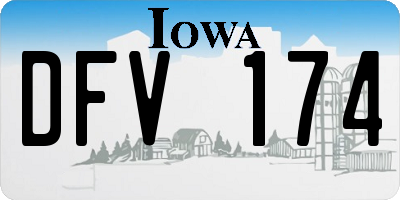 IA license plate DFV174