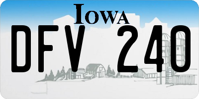 IA license plate DFV240
