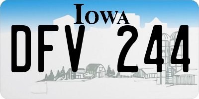 IA license plate DFV244