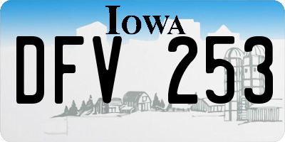 IA license plate DFV253