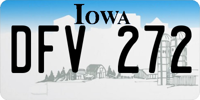 IA license plate DFV272