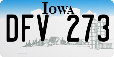 IA license plate DFV273