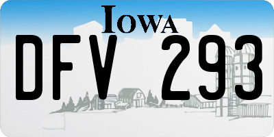 IA license plate DFV293