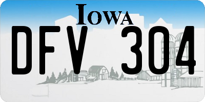 IA license plate DFV304