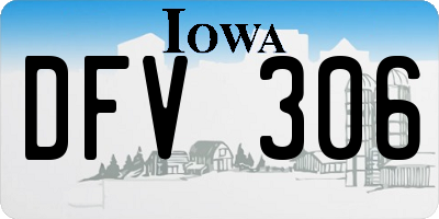 IA license plate DFV306