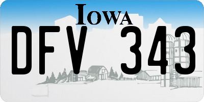 IA license plate DFV343
