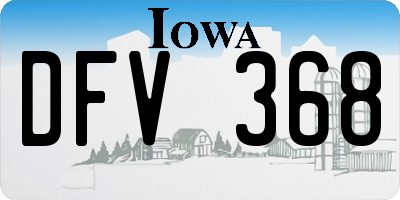 IA license plate DFV368