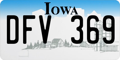 IA license plate DFV369