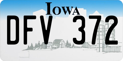 IA license plate DFV372