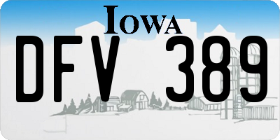 IA license plate DFV389