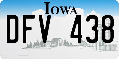 IA license plate DFV438