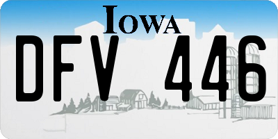 IA license plate DFV446