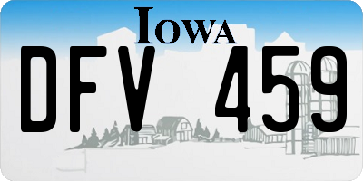 IA license plate DFV459