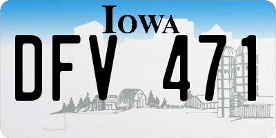 IA license plate DFV471