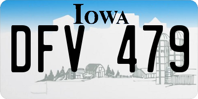 IA license plate DFV479