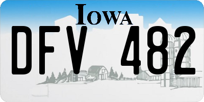 IA license plate DFV482